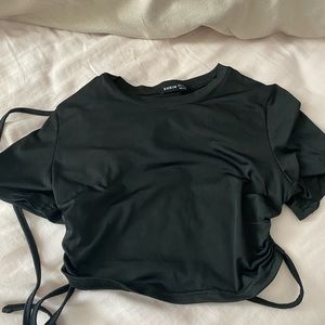 Black tie crop top size S